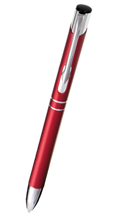 Długopis metalowy z dwoma wkładami - czerwony