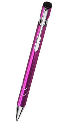długopis metalowy - jasna purpura